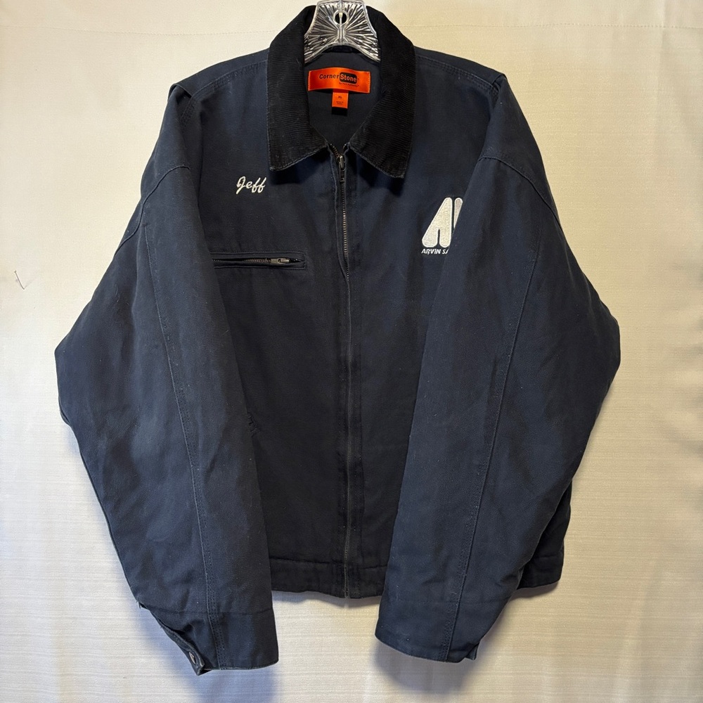 Cornerstone by Port Authority workwear bomber jacket corduroy collar full zip XL
